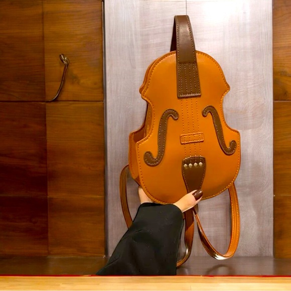 Violin Adjustable Strap Crossbody or Backpack Style Purse - Picture 3 of 4